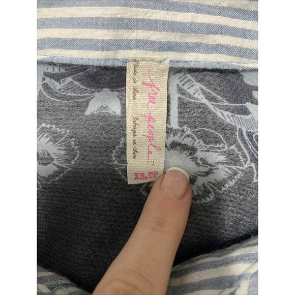 Free People Striped Floral Long sleeve top - Picture 6 of 7